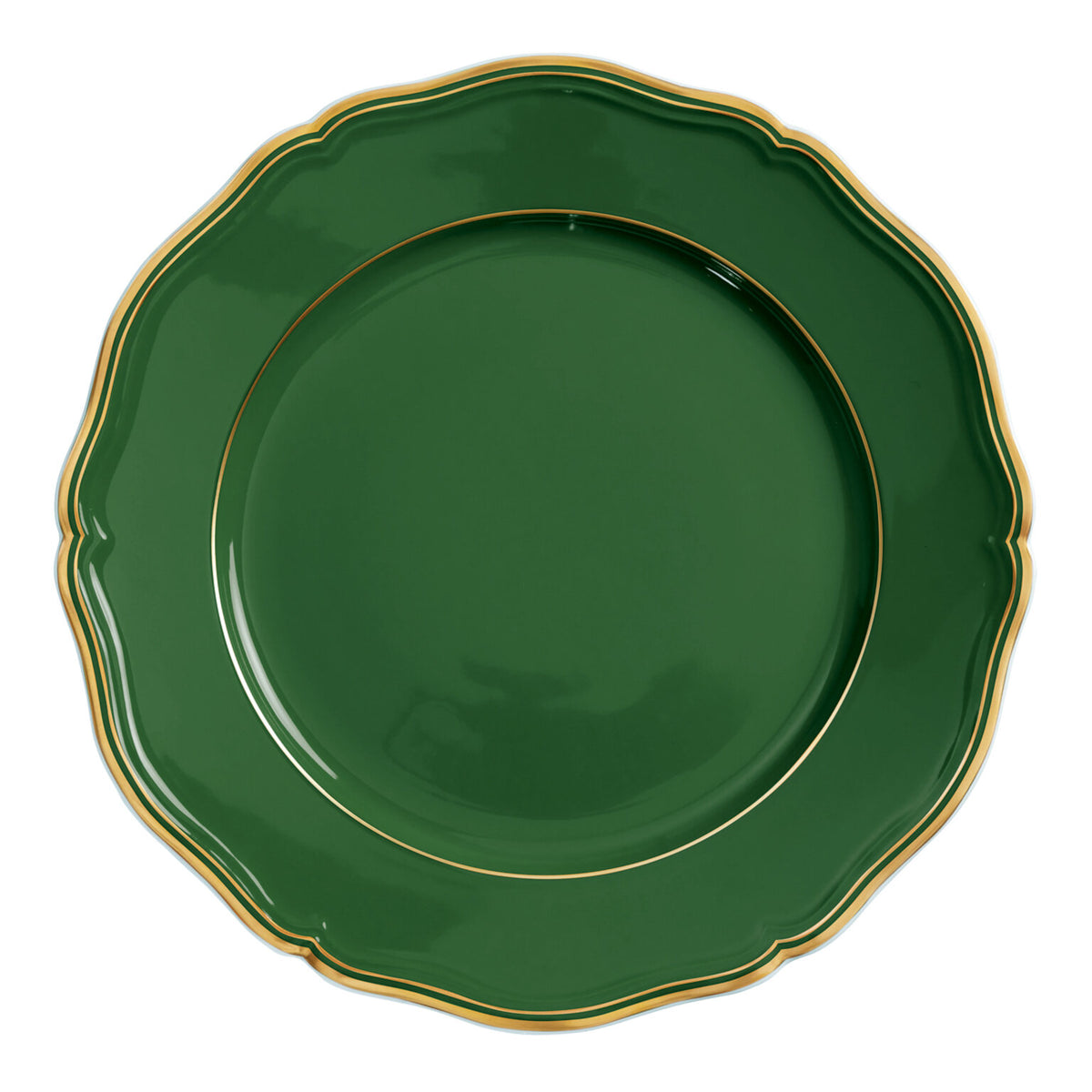 Raynaud Mazurka Gold with green background Buffet Plate, 12 1/4 in