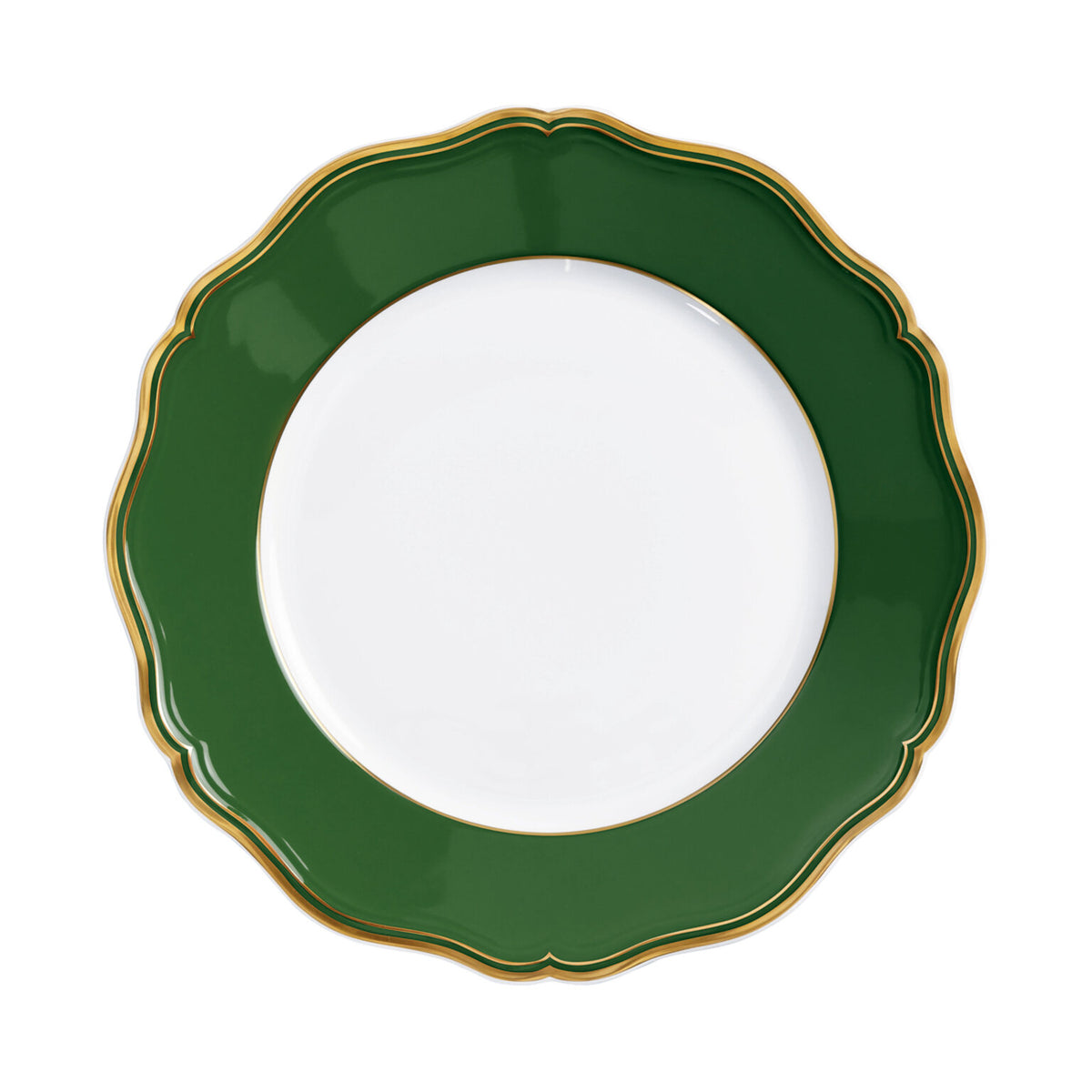 Raynaud Mazurka Gold with green background Dinner Plate, 10 3/4 in