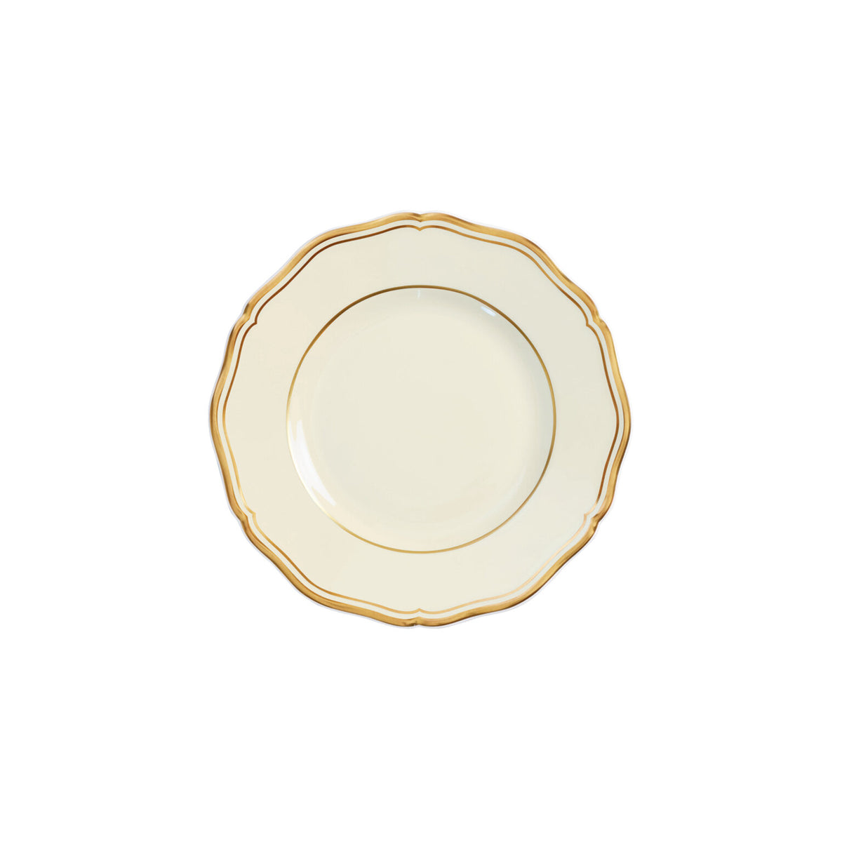 Raynaud Mazurka Gold with ivory background Bread and Butter Plate, 6 1/4 in