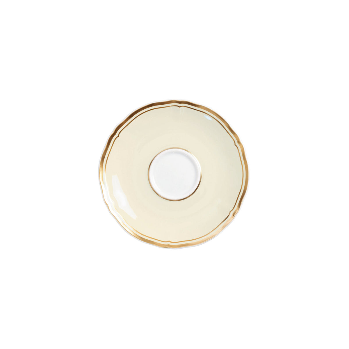 Raynaud Mazurka Gold with ivory background Coffee Saucer, 5 in