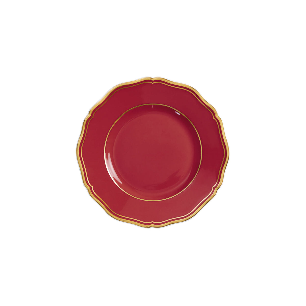 Raynaud Mazurka Gold with red background Bread and Butter Plate, 6 1/4 in