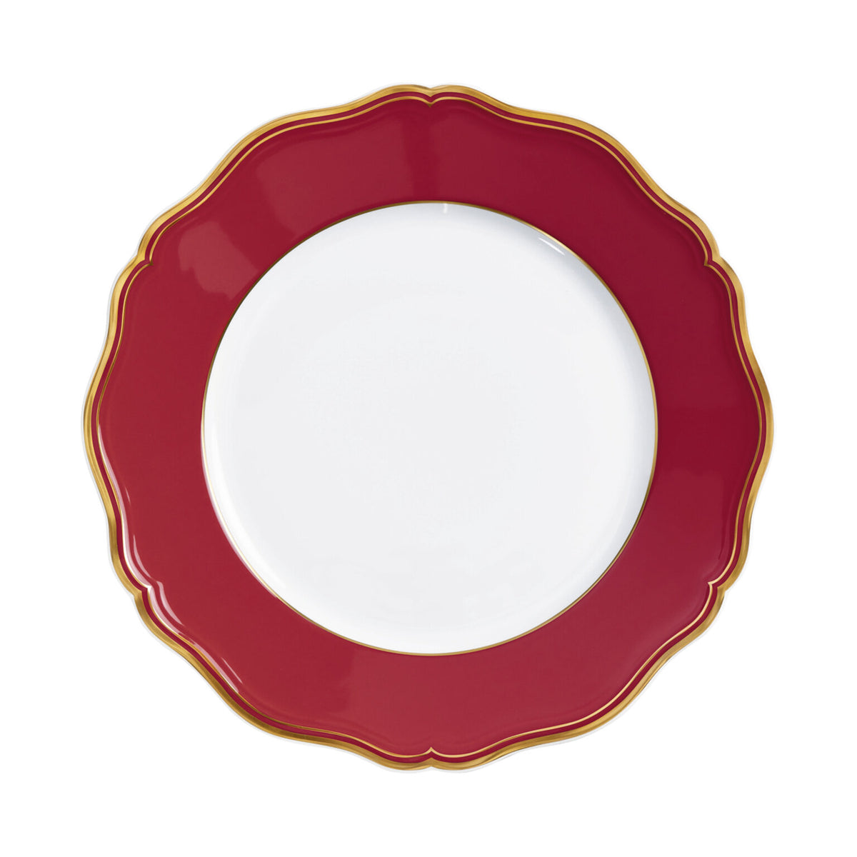 Raynaud Mazurka Gold with red background Dinner Plate, 10 3/4 in