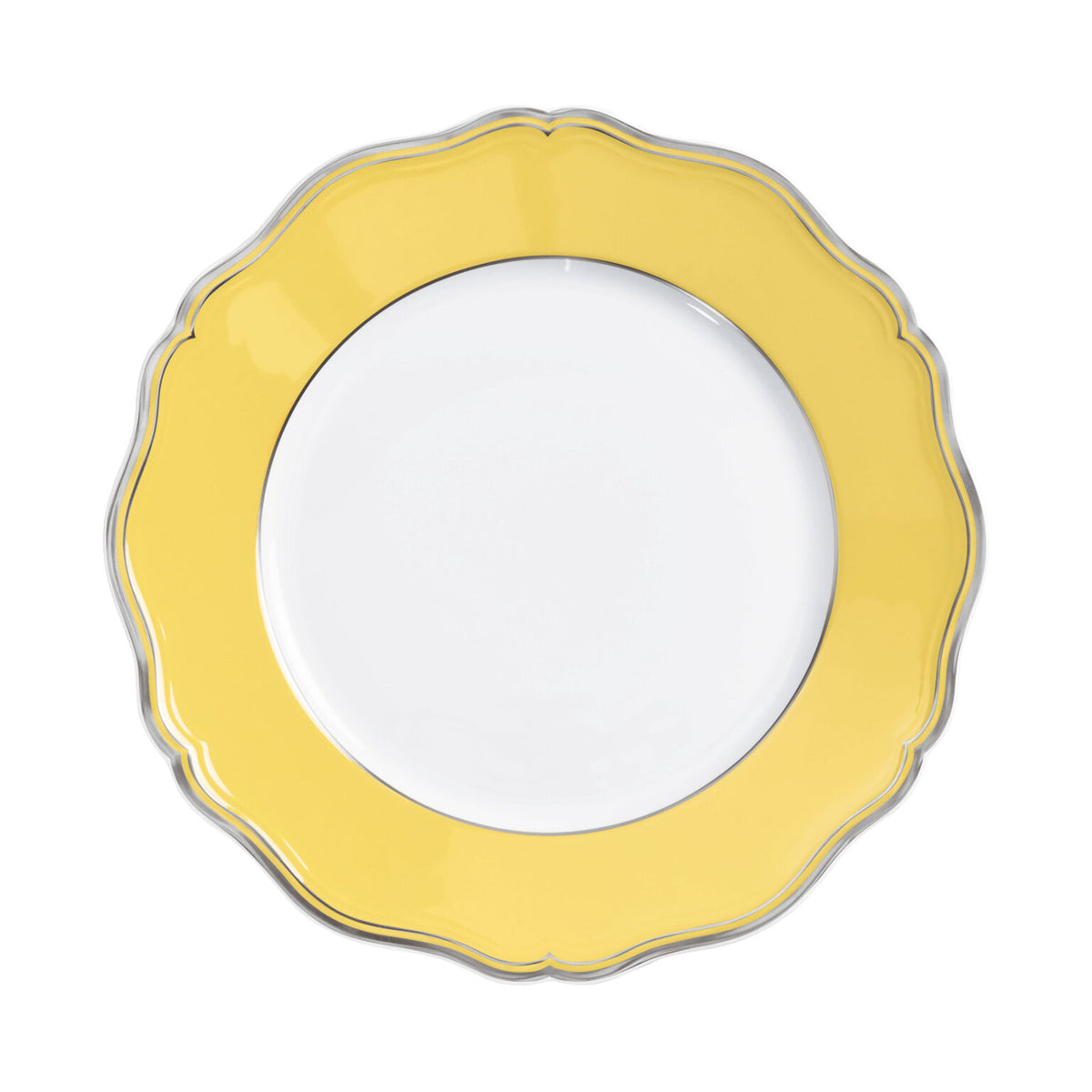 Raynaud Mazurka Gold with yellow background Dinner Plate, 10 3/4 in