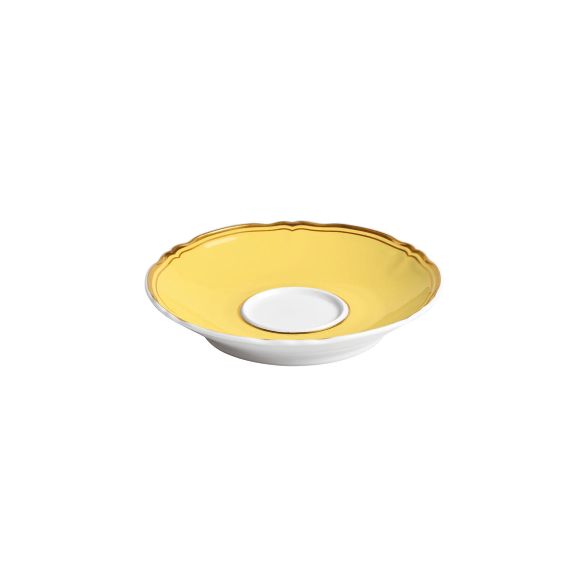 Raynaud Mazurka Gold with yellow background Tea Saucer, 6 1/4 in, view 2