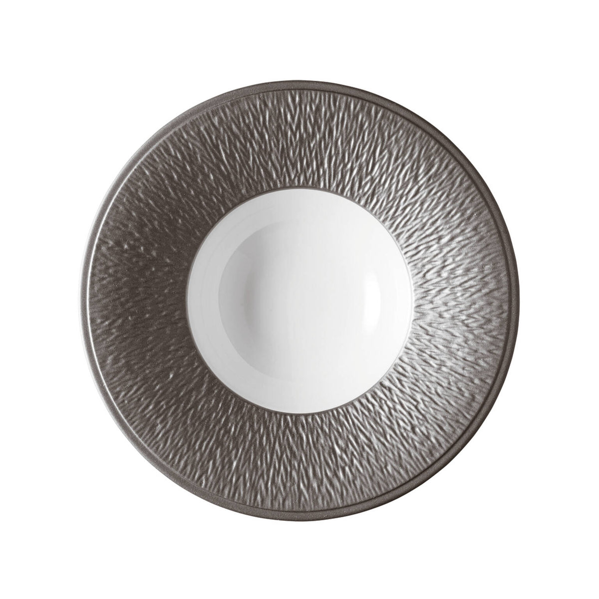 Raynaud Mineral Irise Dark Gray Soup Plate, 9 In, 6 oz