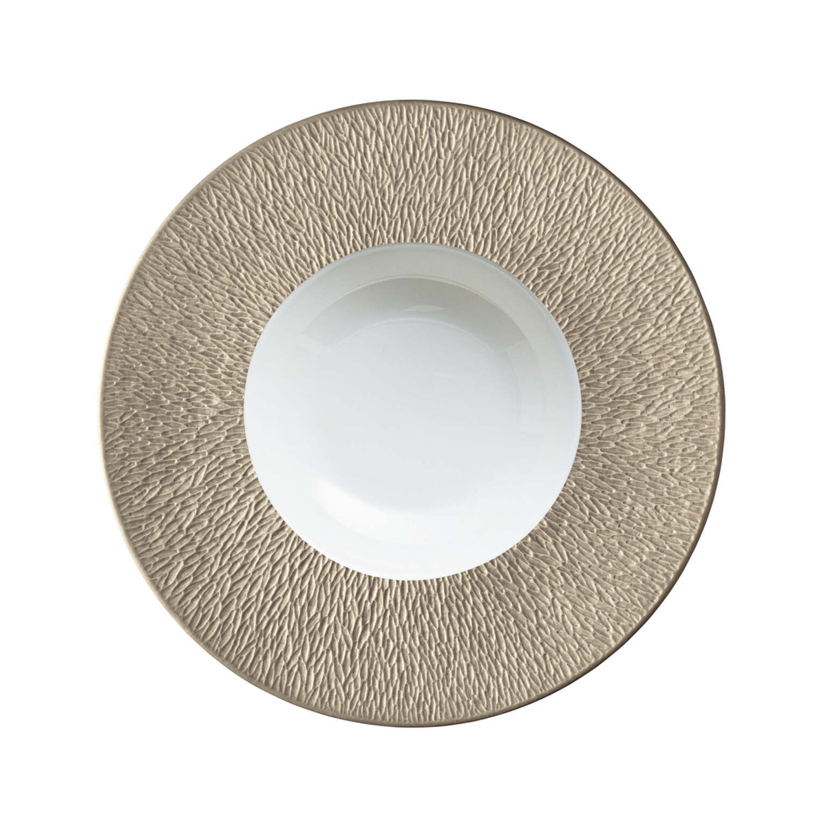 Raynaud Mineral Irise Warm Gray Plate Deep, 10 3/4 In, 9 1/4 oz