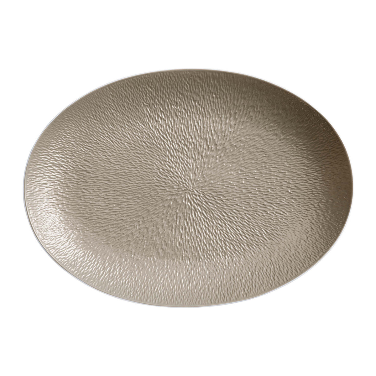 Raynaud Mineral Irise Warm Gray Platter, 14 1/4 in x 10 1/4 in