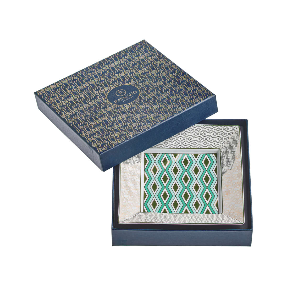 Raynaud Mosaic Babylone Green Trinket Tray, 7 in x 7 in, view 2