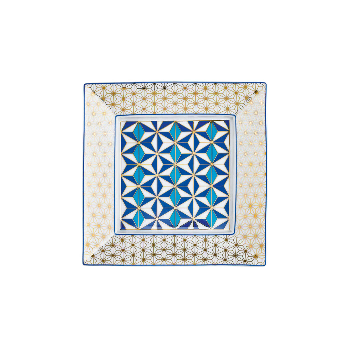 Raynaud Mosaic Medina Blue Trinket Tray, 7 in x 7 in