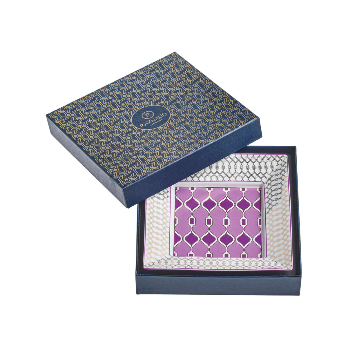 Raynaud Mosaic Palmyre Rose Trinket Tray, 7 in x 7 in, view 2