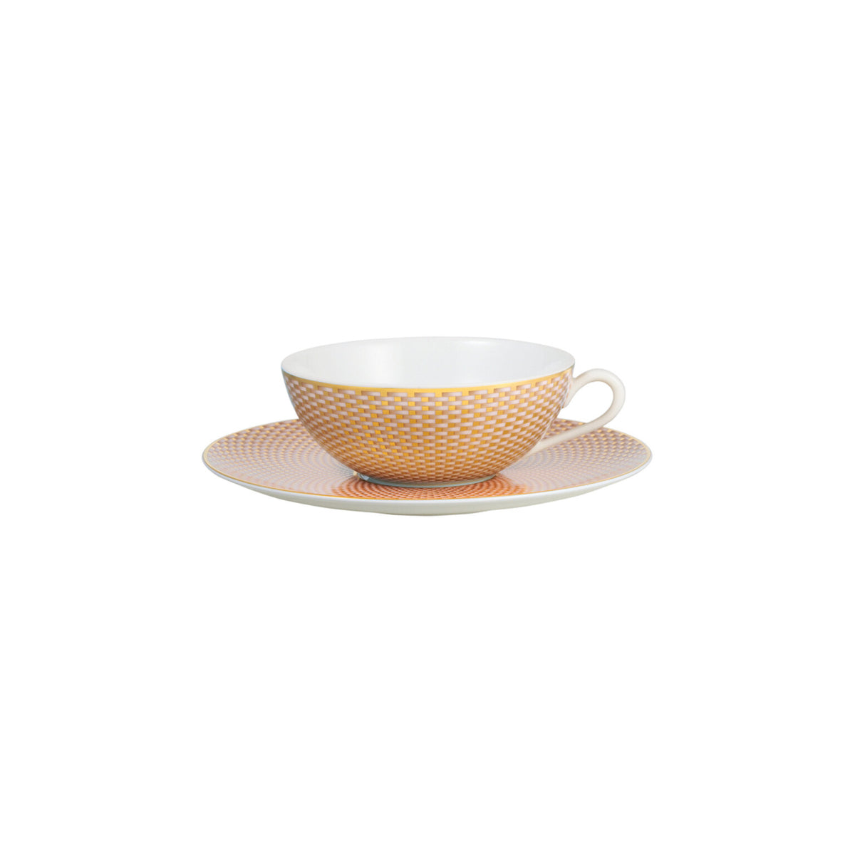 Raynaud Tresor Beige Tea Cup and Saucer Set, 4 1/2 In, 7 1/2 oz