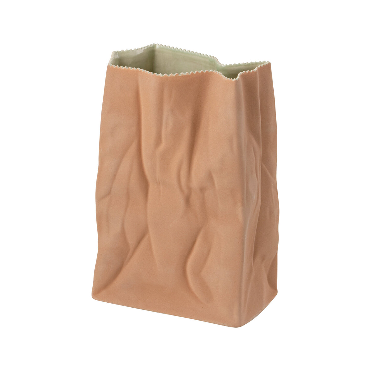 Rosenthal Bag Vase, Light Brown, 11 in