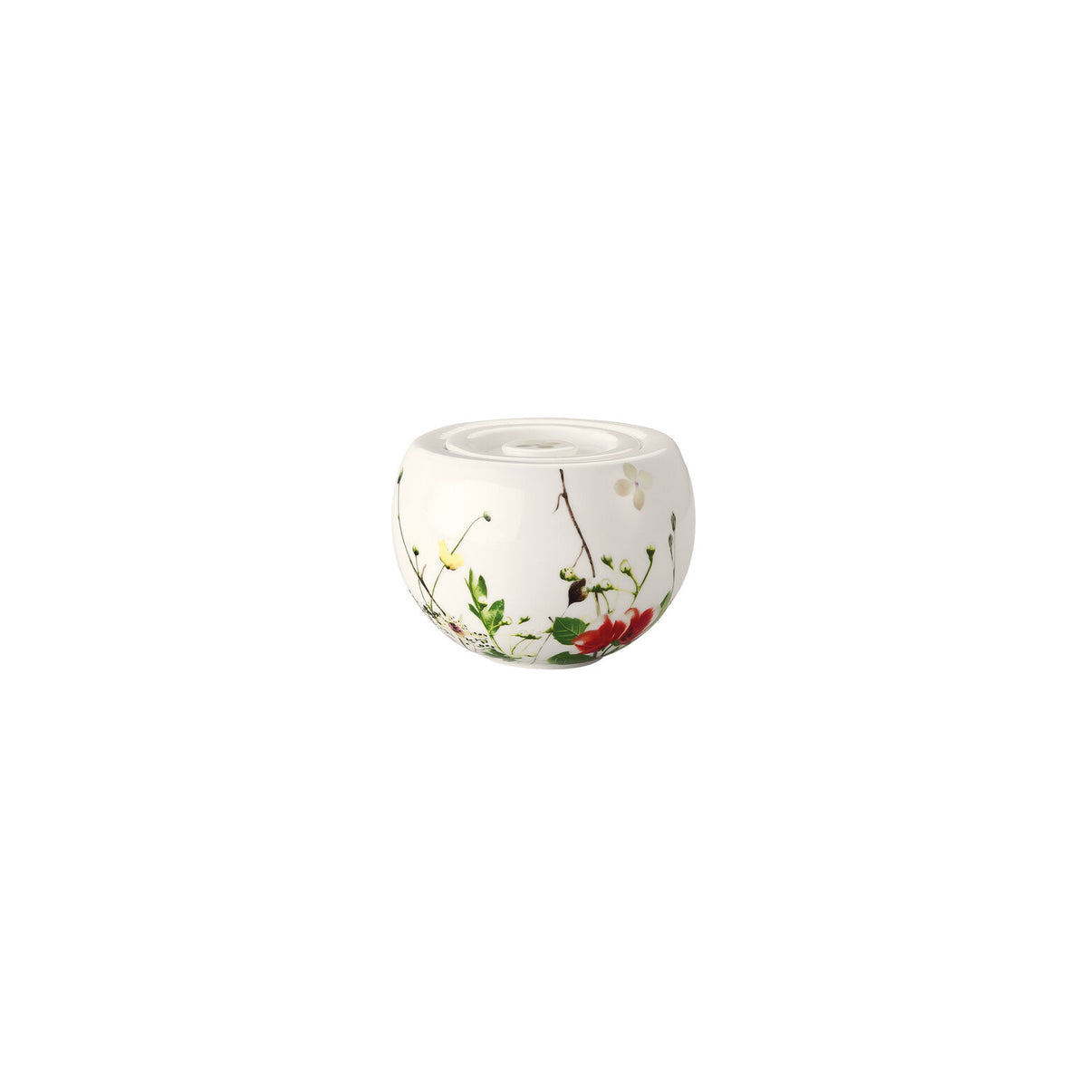 Rosenthal Brillance Bone China Fleurs Sauvages Sugar Bowl, Covered, 7 oz