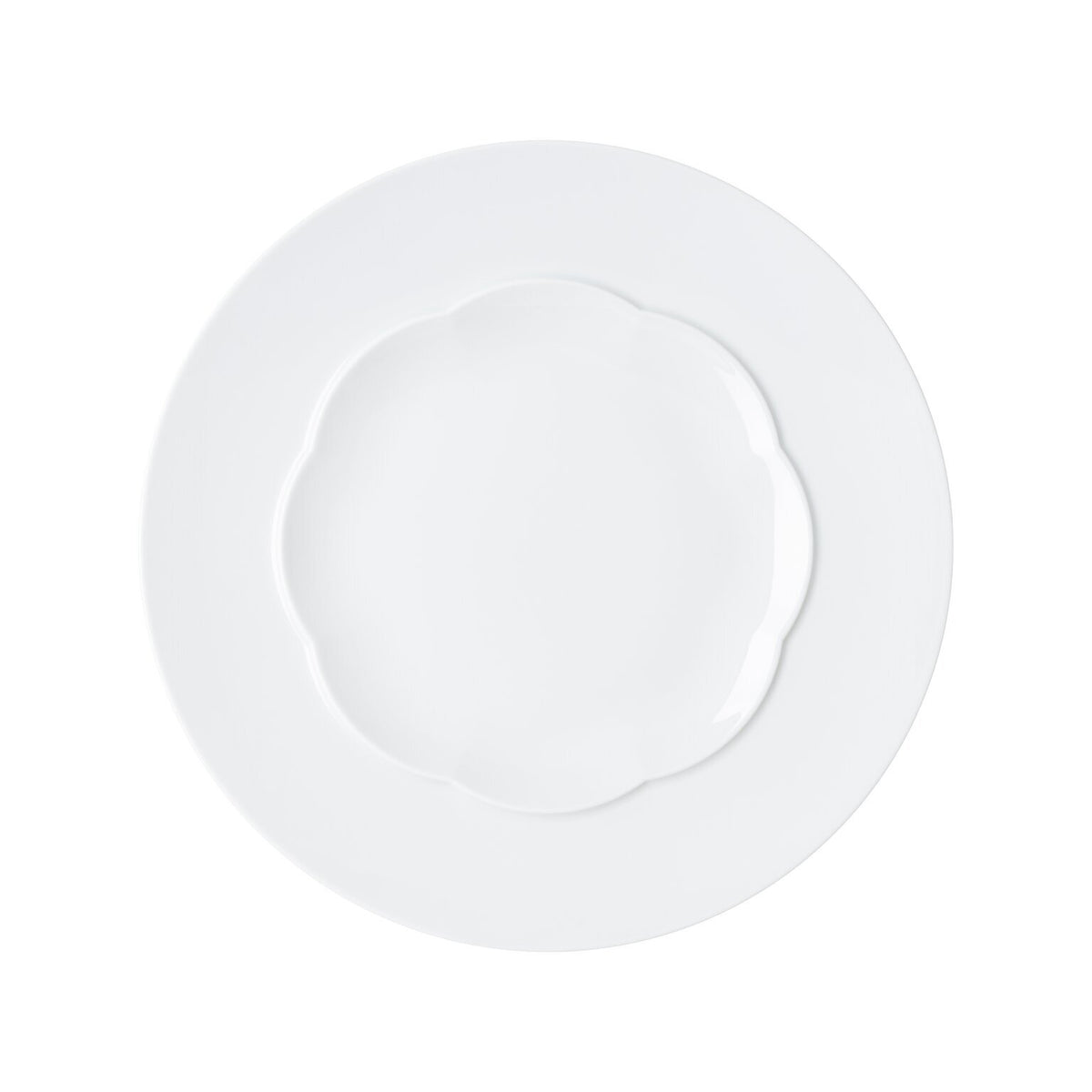 Rosenthal Sonetto Bianco Plate Flat, 11 in, Shiny