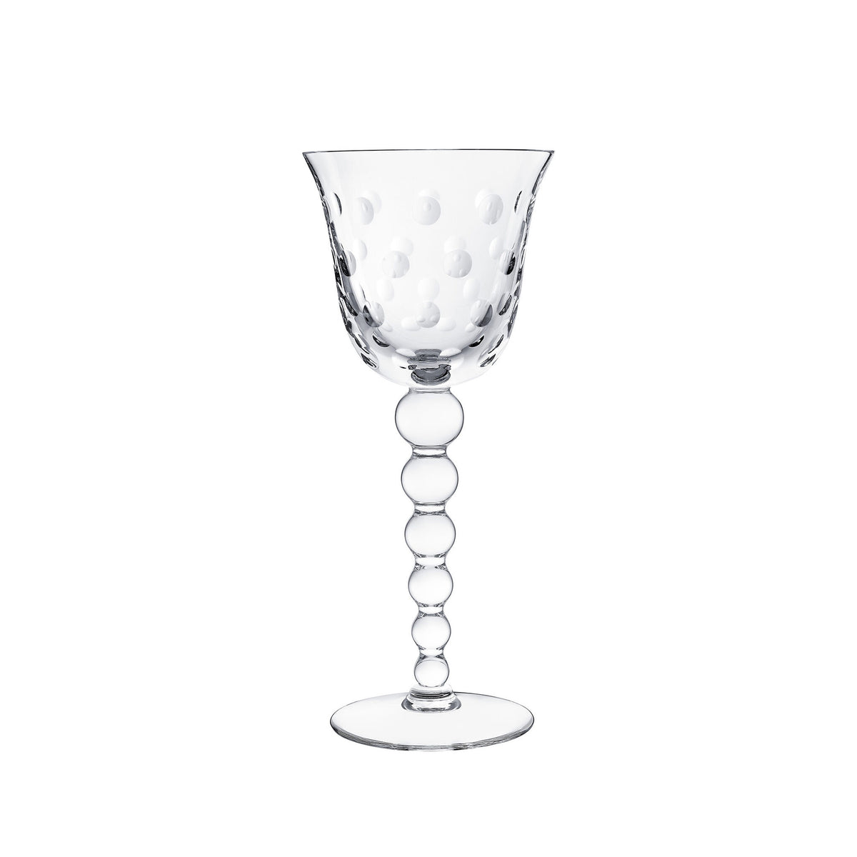 Saint-Louis Bubbles American Water Glass #1 on a white background