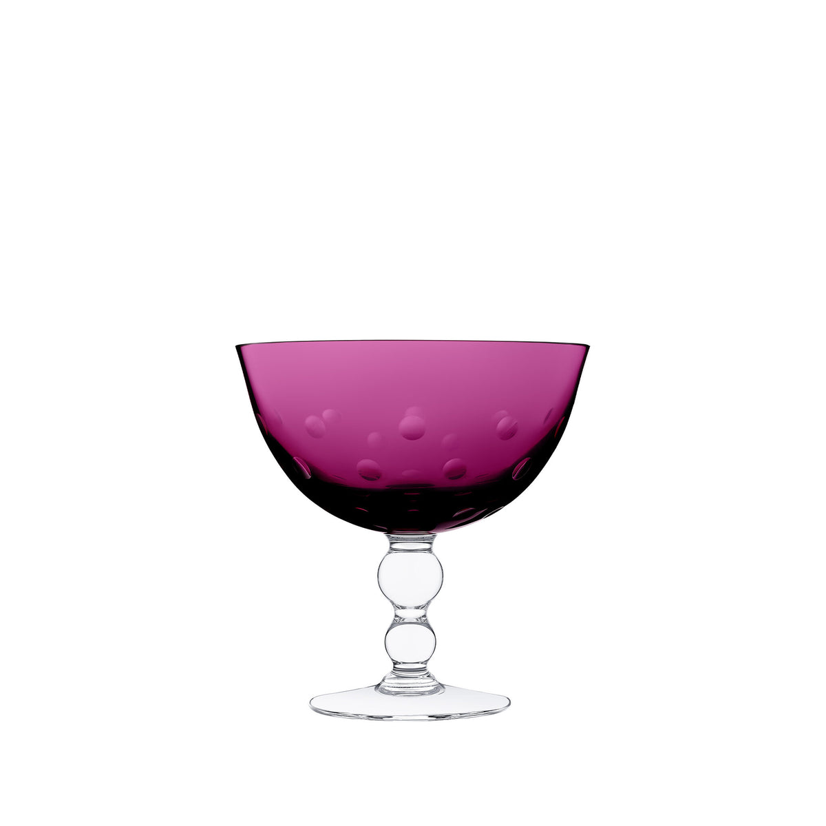 Saint-Louis Bubbles Footed Cup in Amethyst