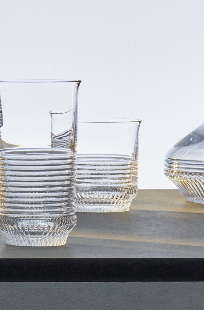 Saint-Louis Cadence Cylindrical Tumbler in a styled lifestyle setting