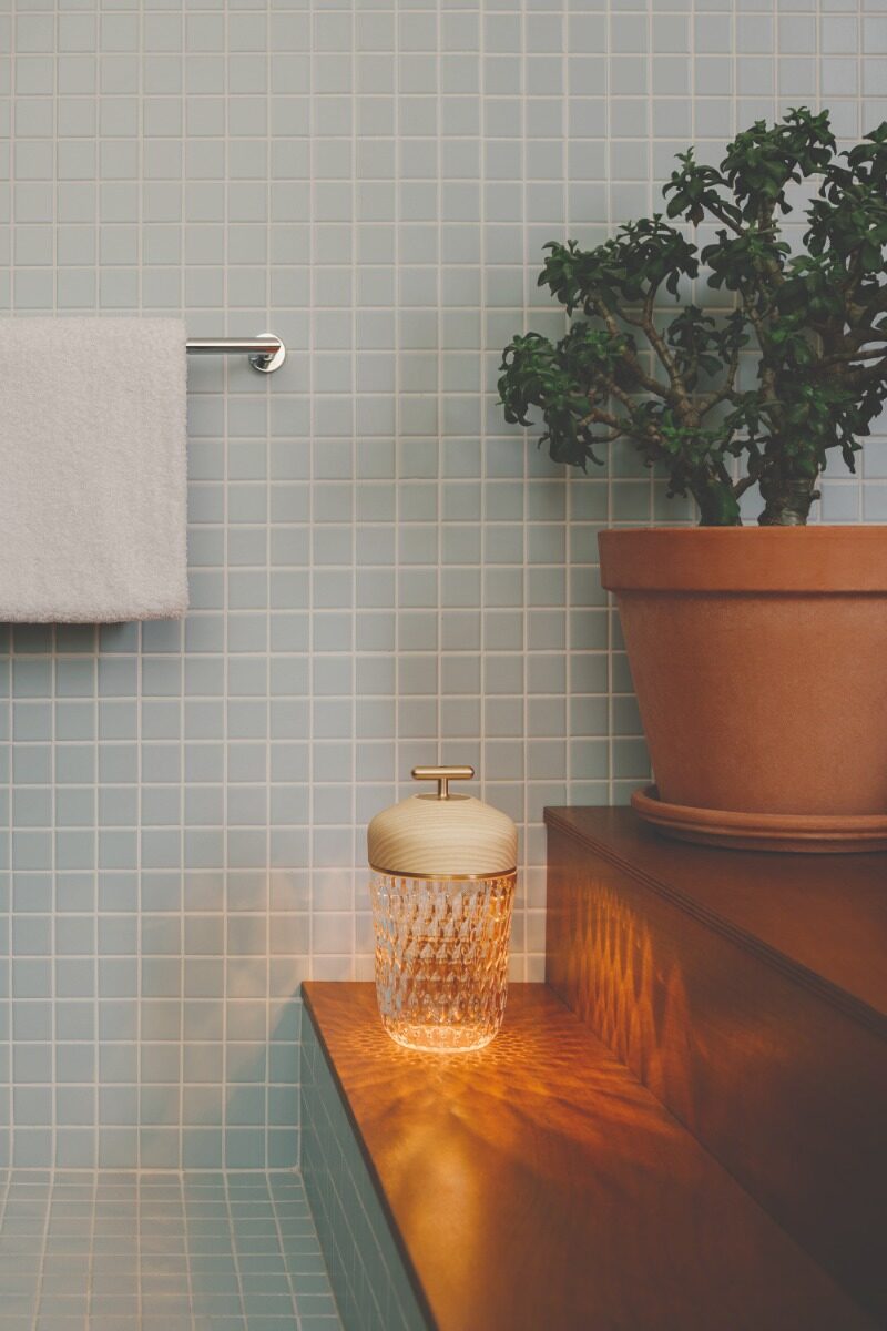 Saint-Louis Folia Portable Lamp in a styled lifestyle setting