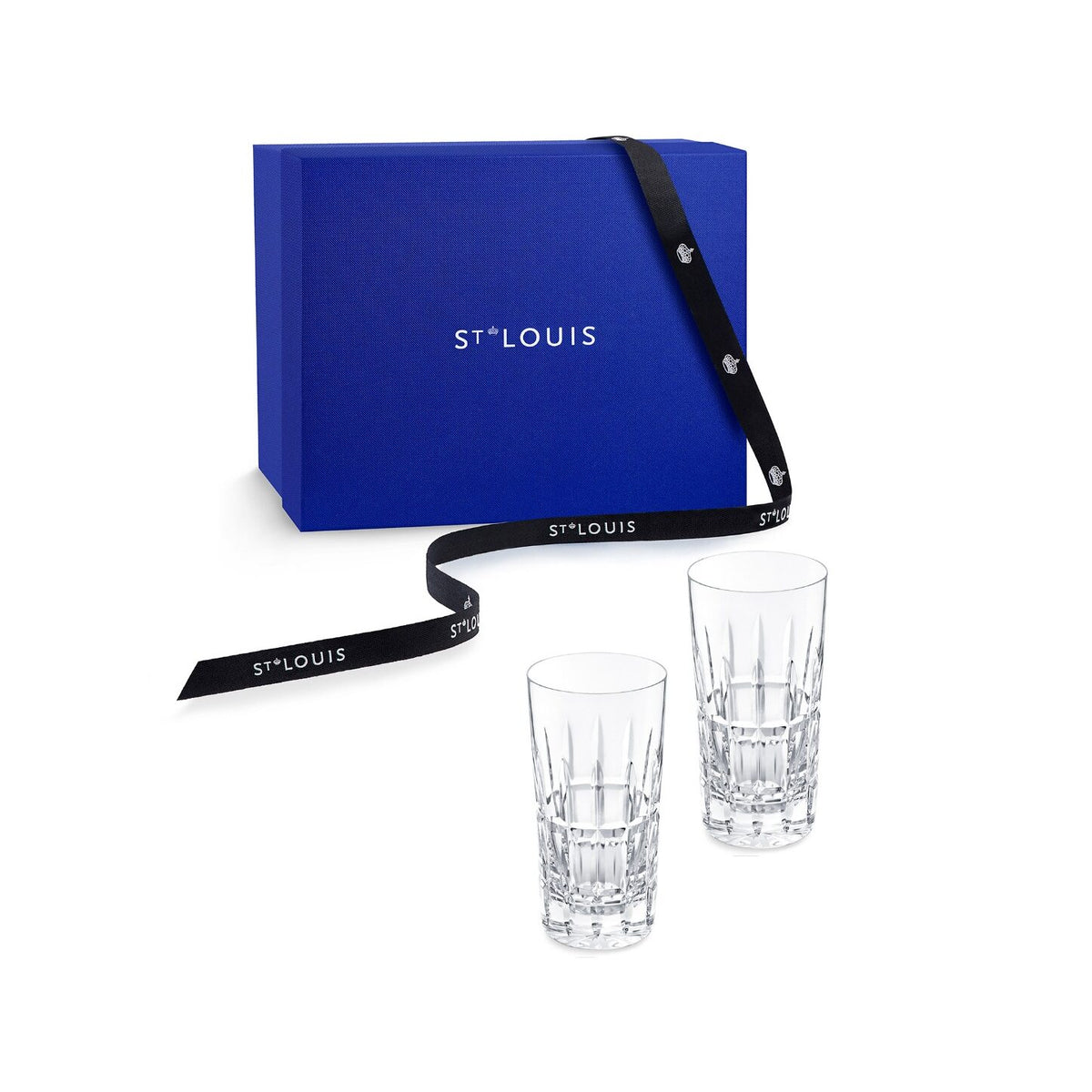Saint-Louis Manhattan Highballs, Set of 2 on a white background