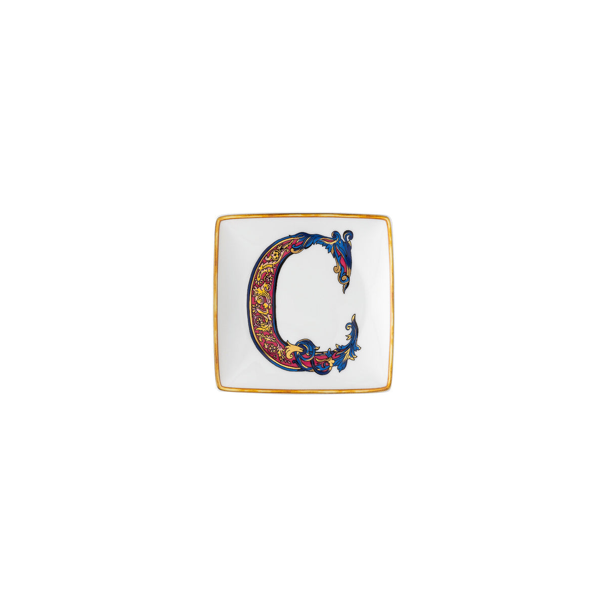 Versace Alphabet Canape Dish, 4 3/4 in, Square – C