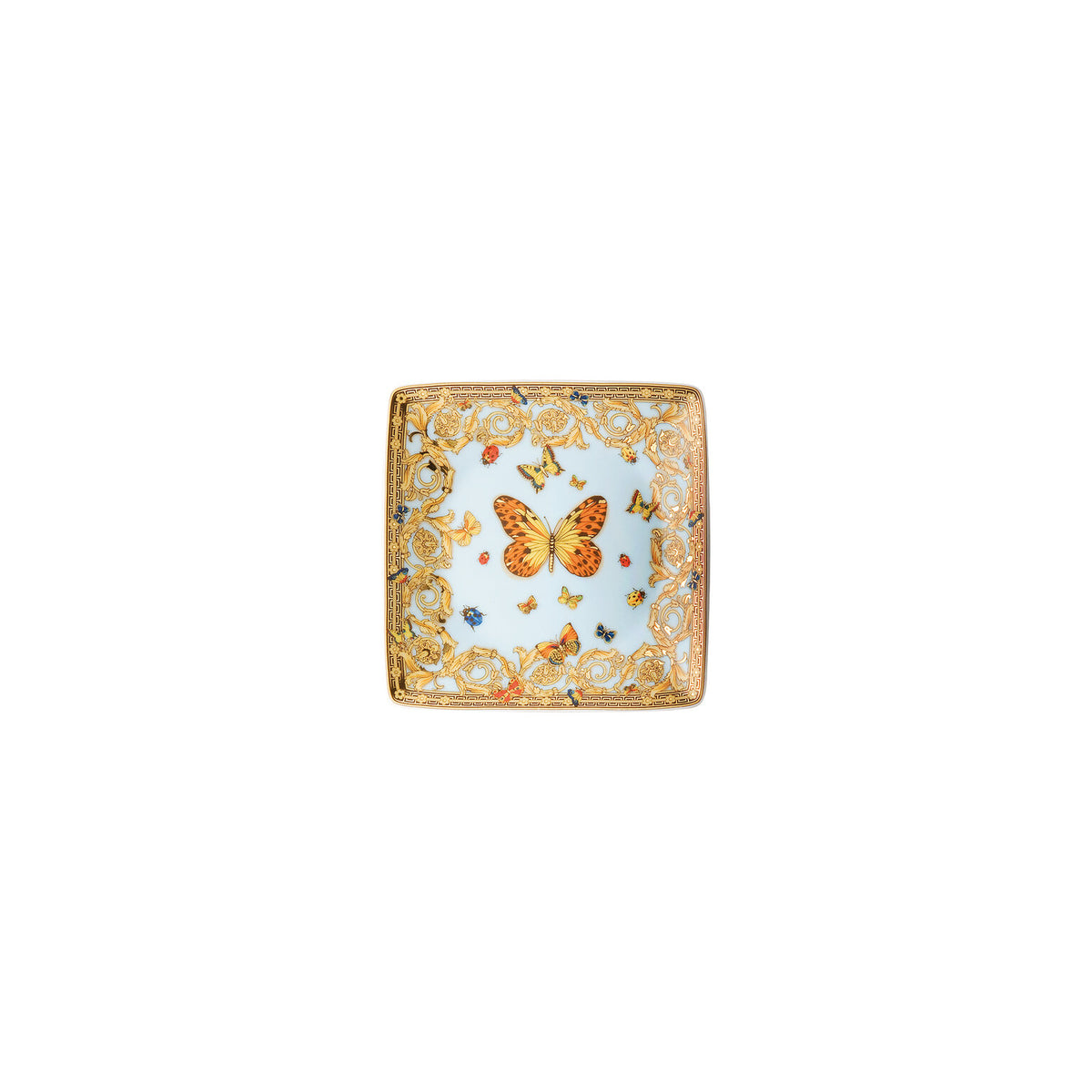 Versace Butterfly Garden Canape Dish, 4 3/4 in, Square