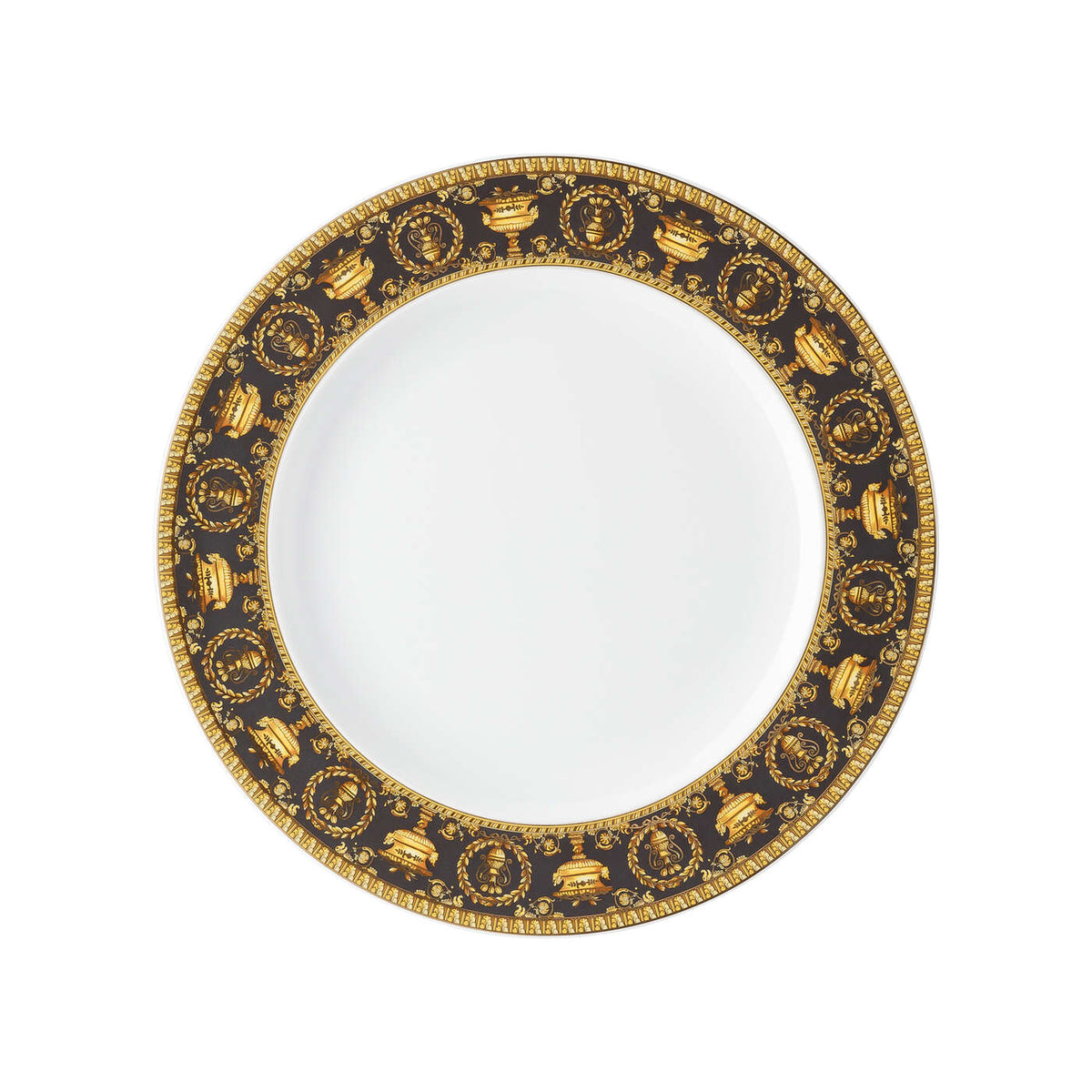Versace I Love Baroque Dinner Plate, 10 5/8 in, Nero
