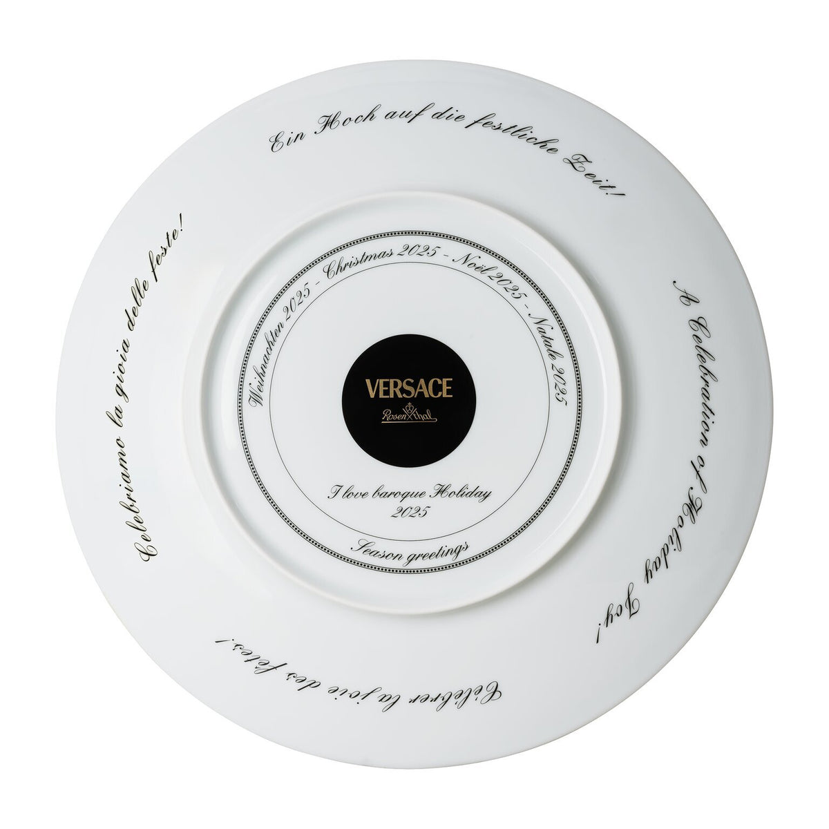 Versace I Love Baroque Holiday Christmas Plate, view 2