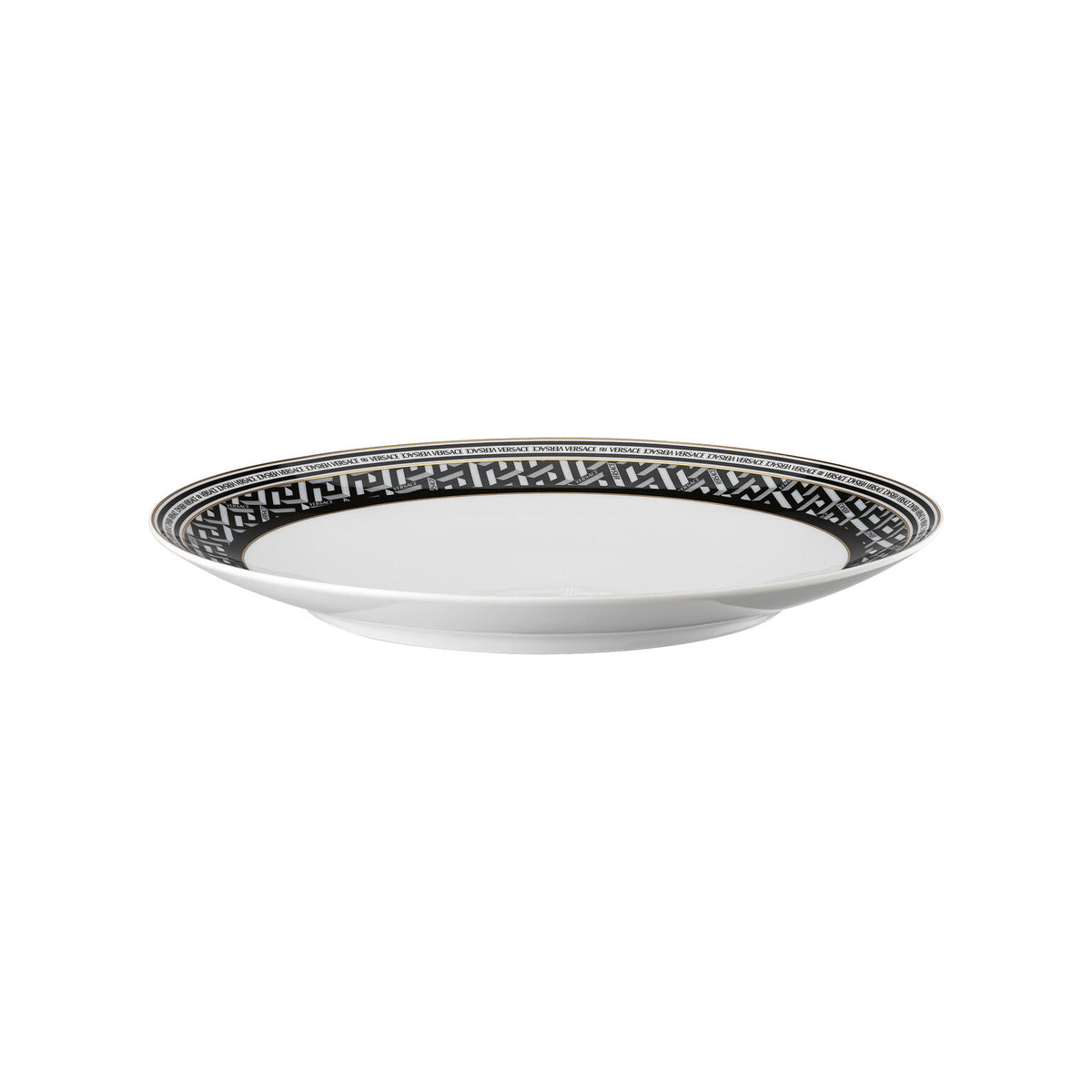 Versace La Greca Signature Black Dinner Plate, 11 in, view 2
