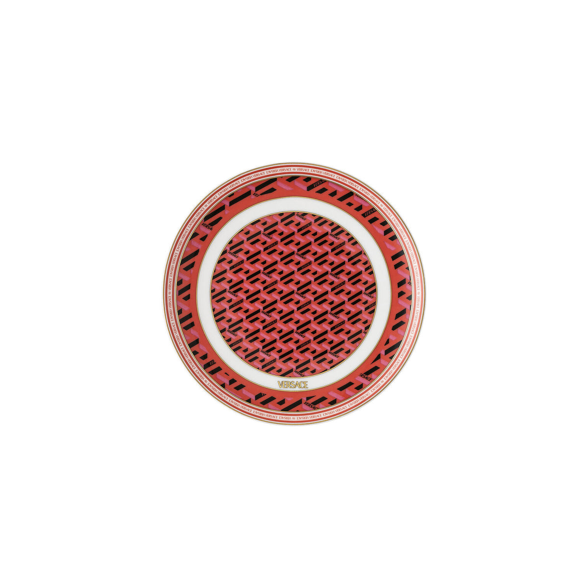 Versace La Greca Signature Red Bread & Butter Plate, 6 2/3 in