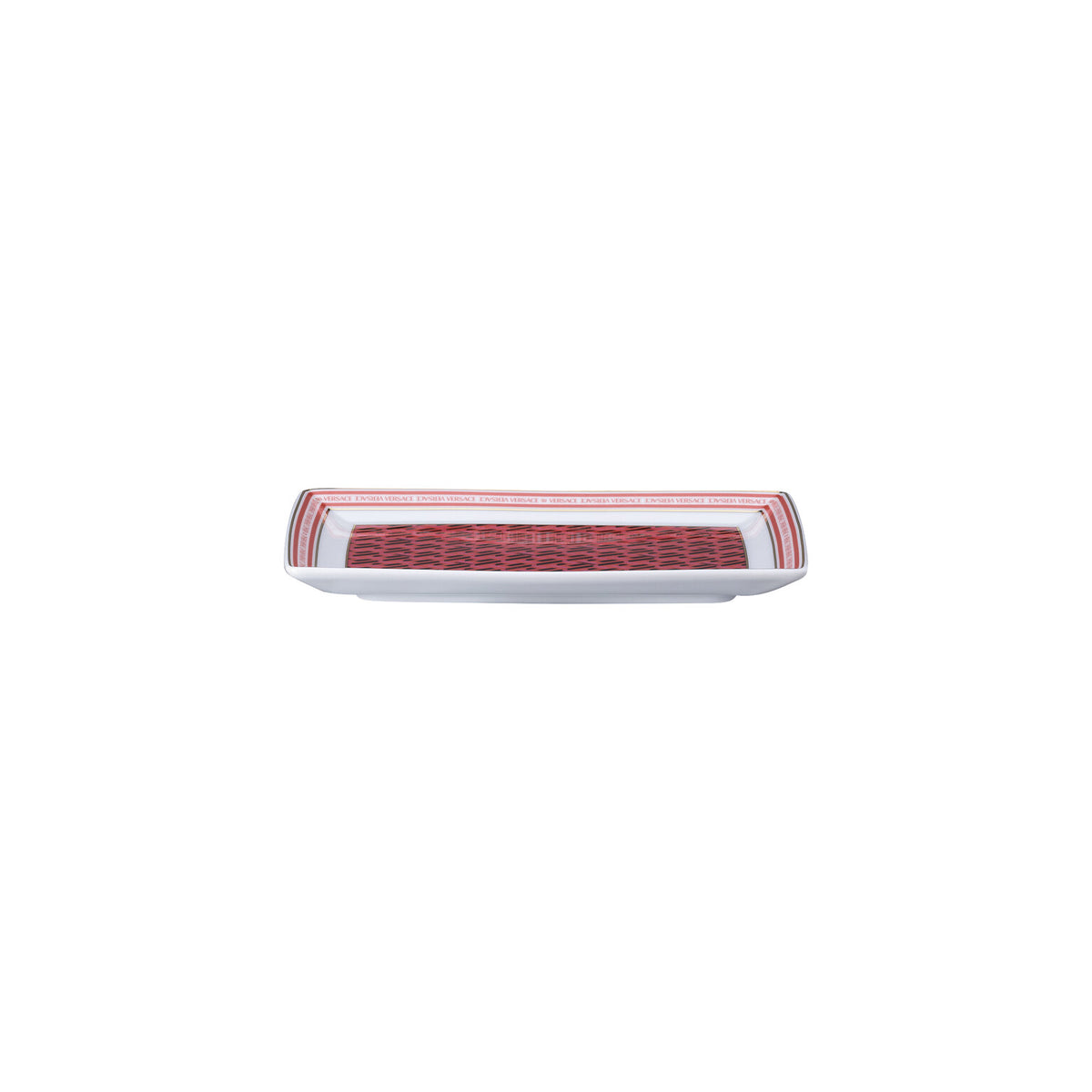 Versace La Greca Signature Red Platter, 7 in, view 3