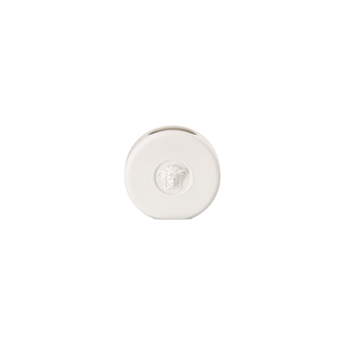 Versace La Medusa Mini Vase, 4 in, White, Round