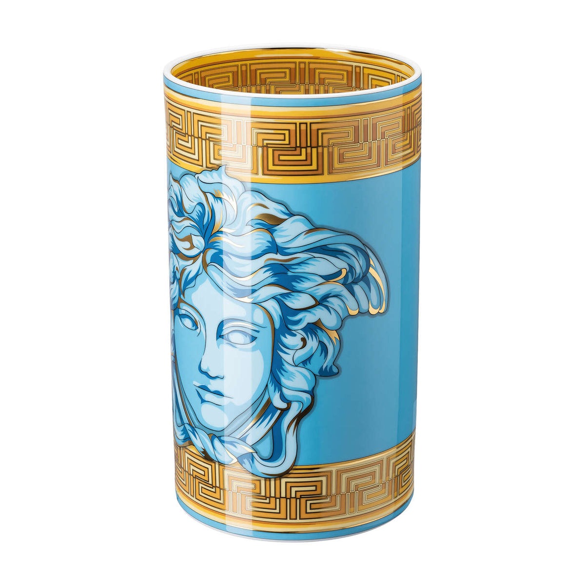Versace Medusa Amplified Blue Coin Vase, 11 3/4 in, view 3