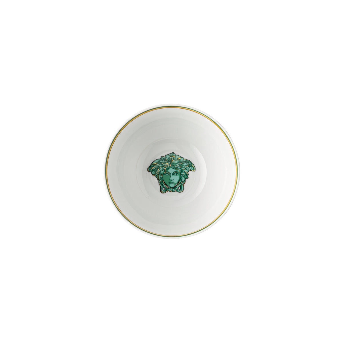 Versace Medusa Amplified Green Coin Soup Bowl, 6 in, view 3