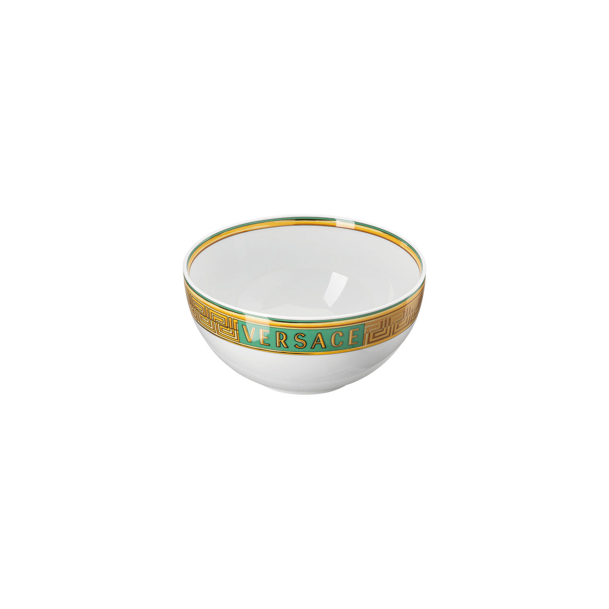 Versace Medusa Amplified Green Coin Soup Bowl, 6 in, view 4