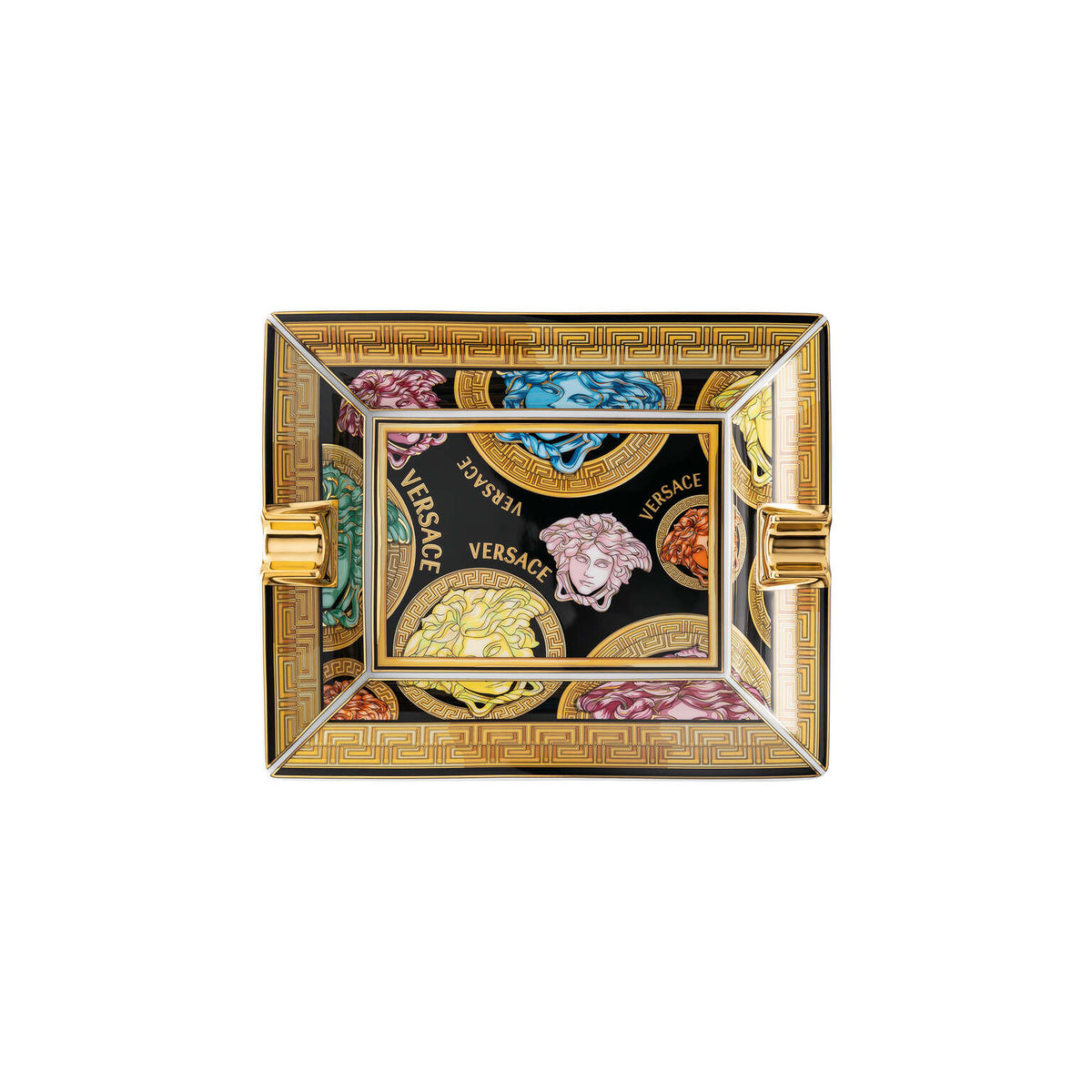 Versace Medusa Amplified Multicolor Ashtray, 6 1/4 in