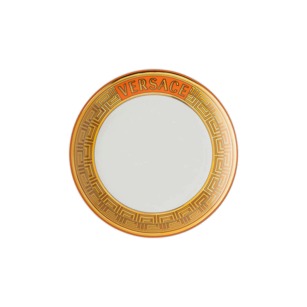 Versace Medusa Amplified Orange Coin Salad Plate, 8 1/4 in