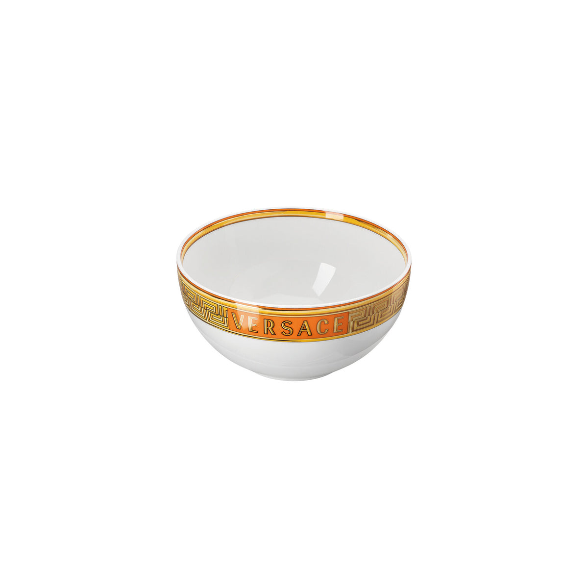 Versace Medusa Amplified Orange Coin Soup Bowl, 6 in, view 4
