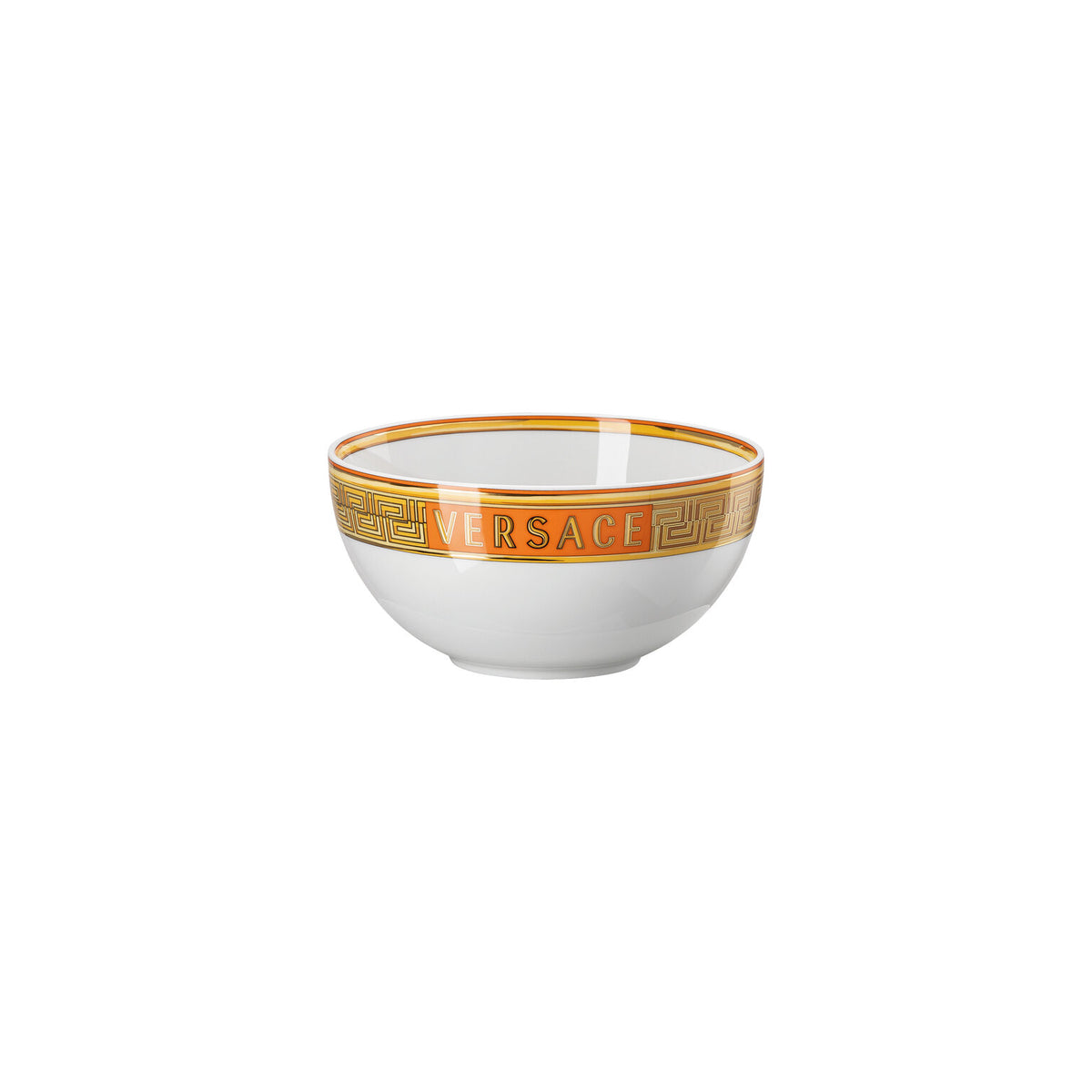 Versace Medusa Amplified Orange Coin Soup Bowl, 6 in