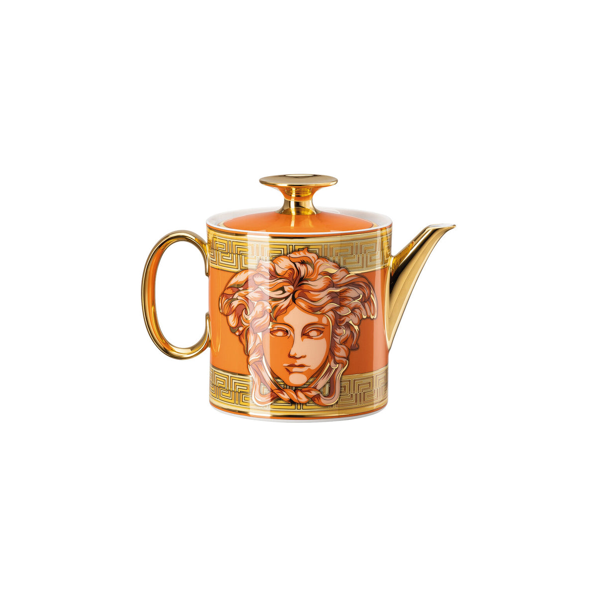 Versace Medusa Amplified Orange Coin Tea Pot, view 2