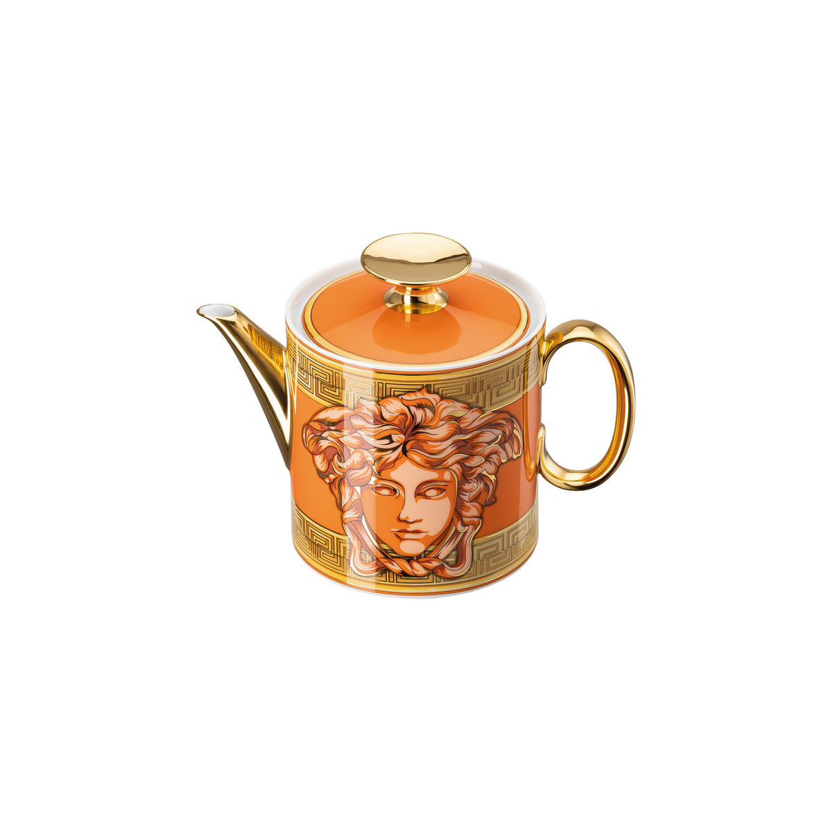Versace Medusa Amplified Orange Coin Tea Pot, view 3