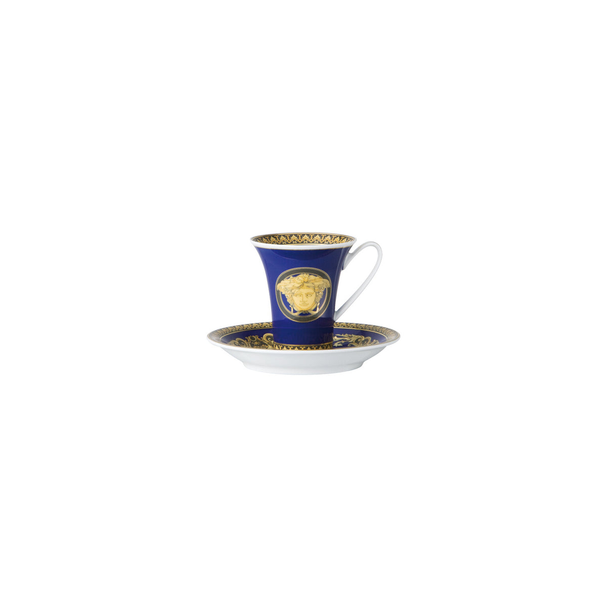 Versace Medusa Blue A.D. Cup & Saucer