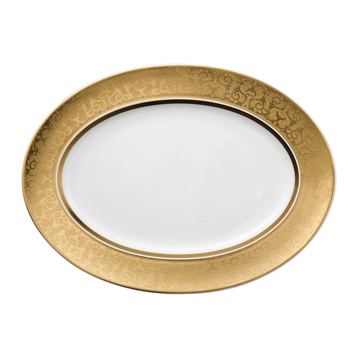 Versace Medusa Gala Gold Platter, 15 3/4 in