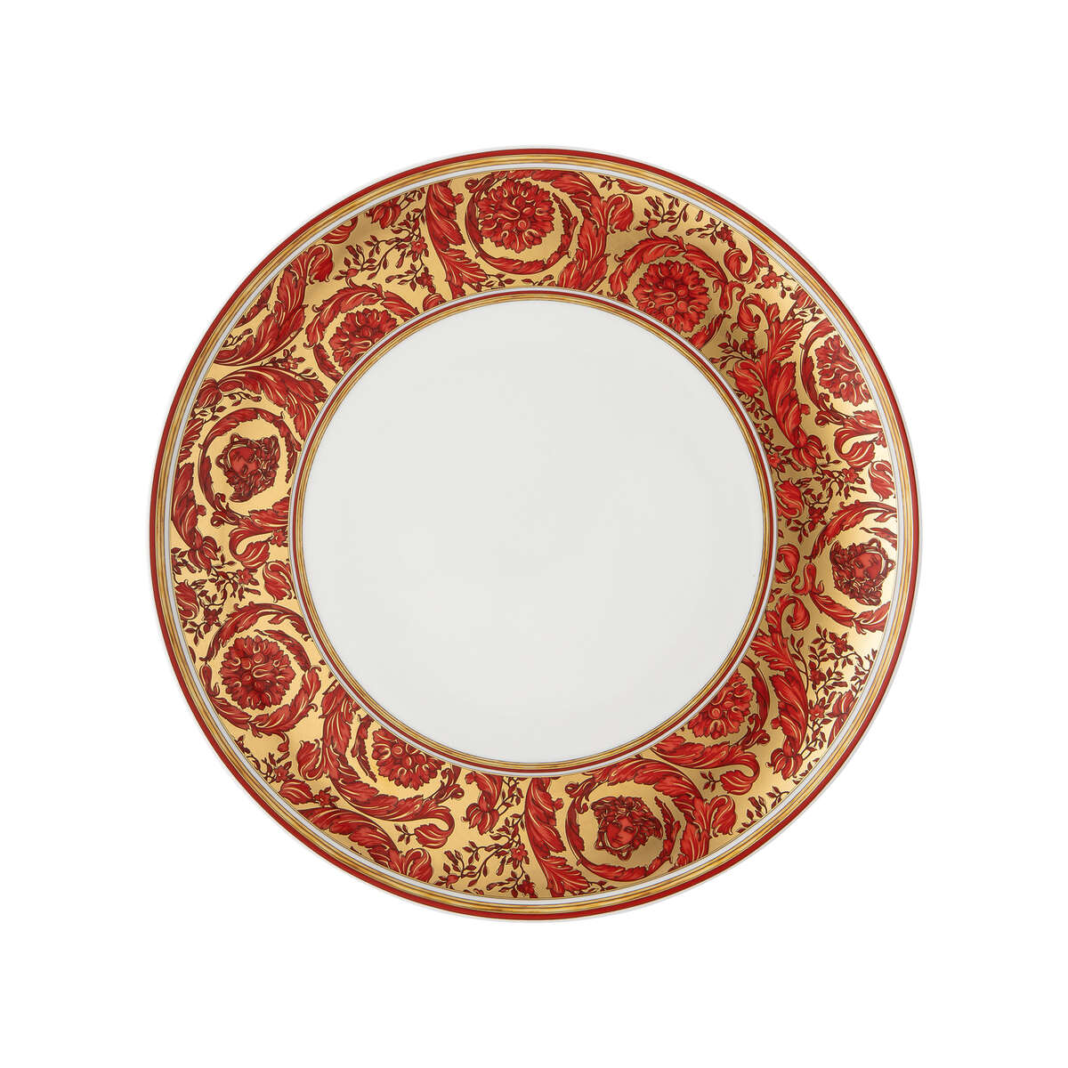 Versace Medusa Garland Dinner Plate, 11 in, Red