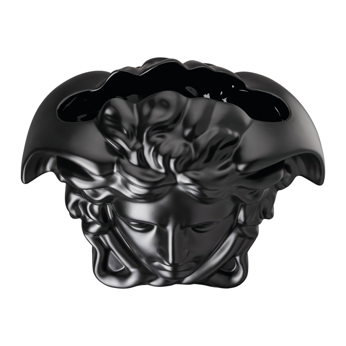 Versace Medusa Grande Vase, 11 3/4 in, Black, view 3
