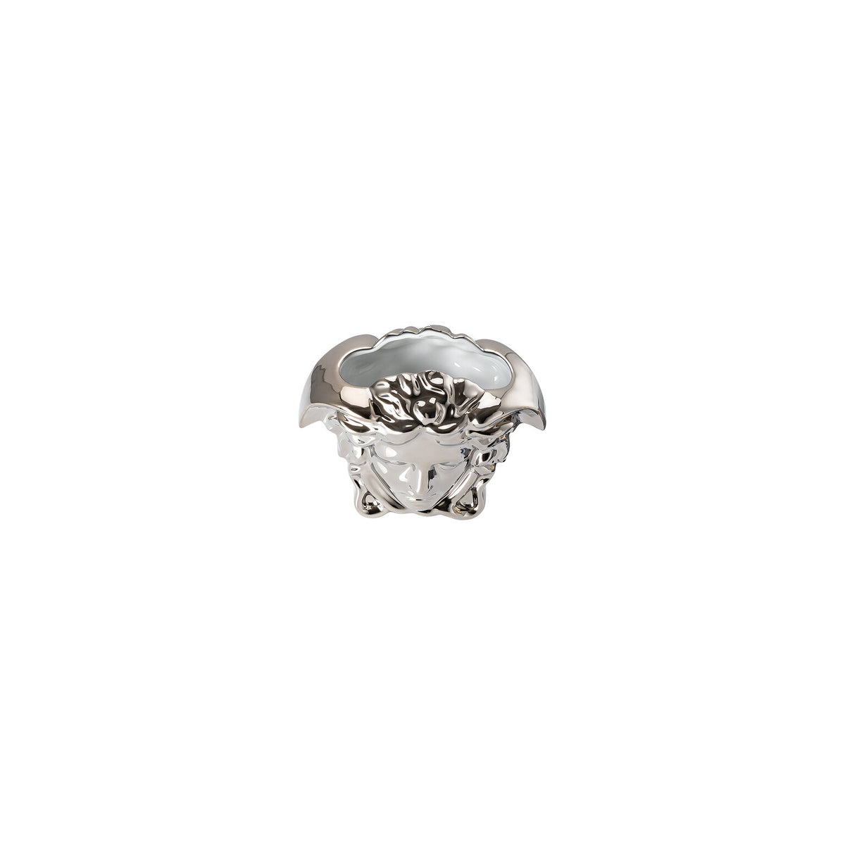 Versace Medusa Grande Vase, 3 1/2 in, Silver, view 4