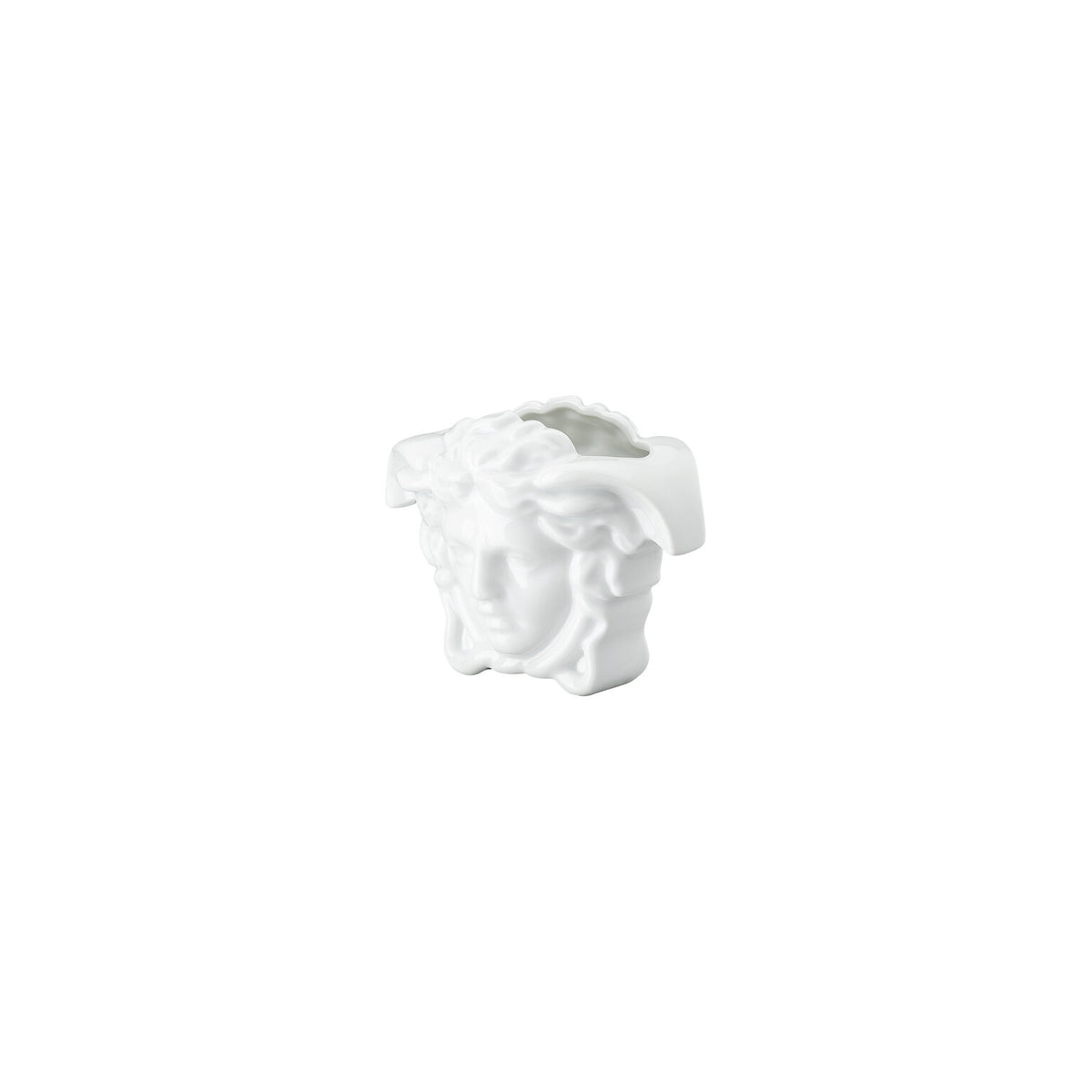Versace Medusa Grande Vase, 3 1/2 in, White, view 2