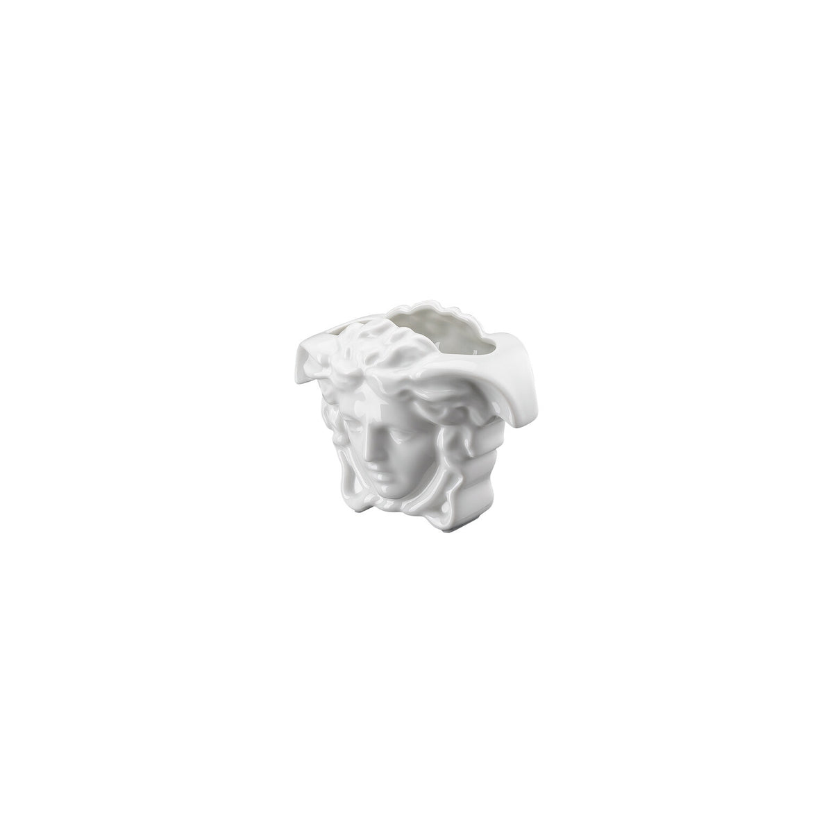 Versace Medusa Grande Vase, 3 1/2 in, White, view 4