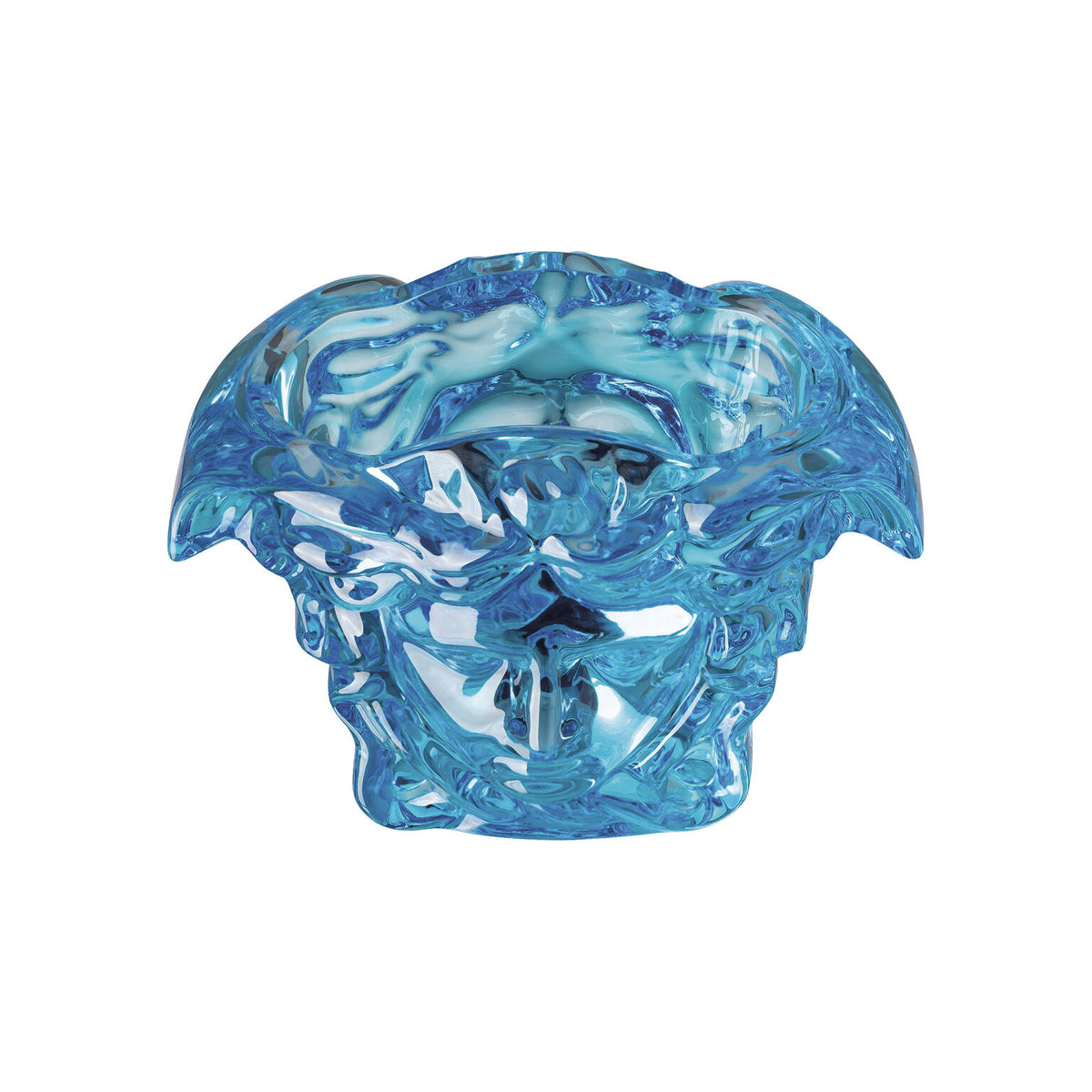 Versace Medusa Grande Vase, 7 in, Blue, view 3