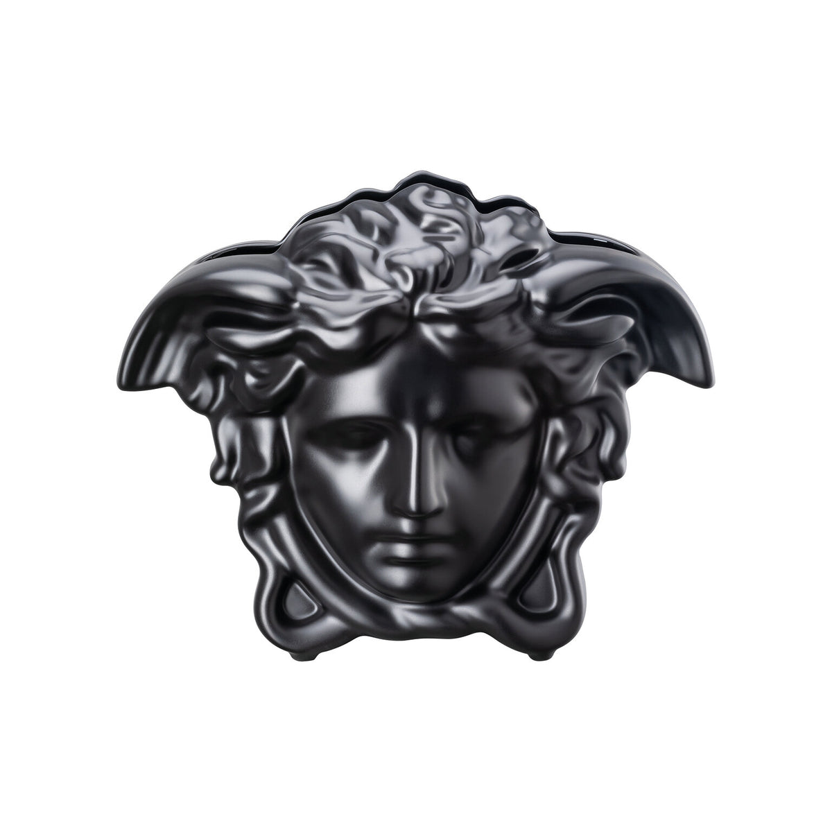 Versace Medusa Grande Vase, 8 1/4 in, Black
