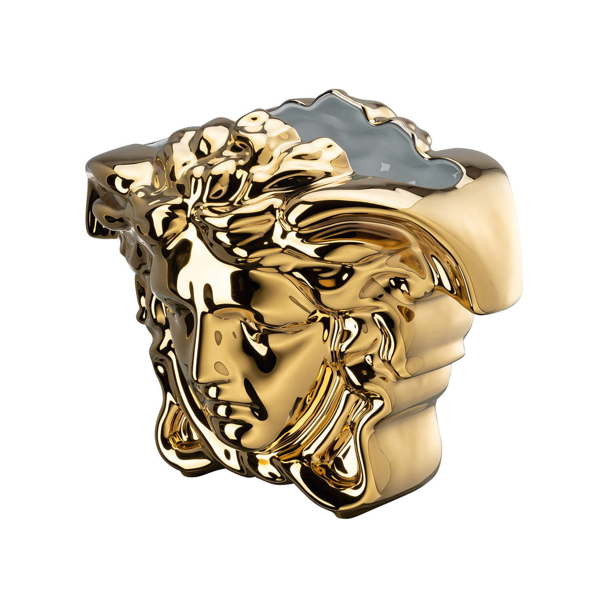 Versace Medusa Grande Vase, 8 1/4 in, Gold, view 3